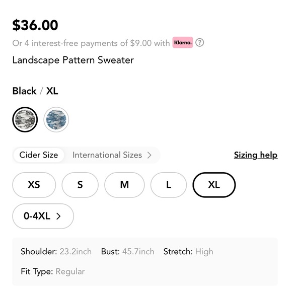 NWT toile print sweater XL ivory/black - Picture 4 of 6